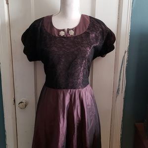 1950's purple satin dress